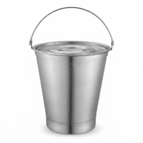 Seau à Pâtisserie en Inox 12 l avec Couverc