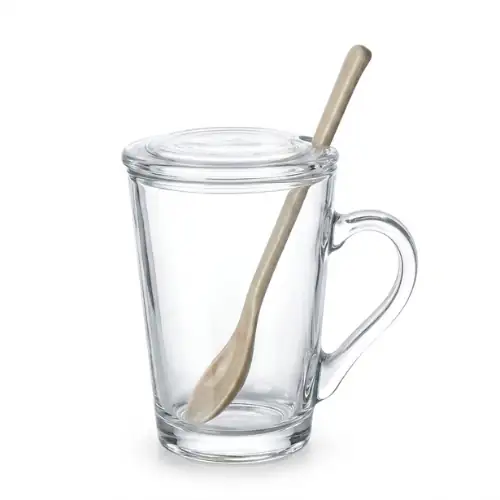 Coupe à Glace en Verre avec Couvercle et