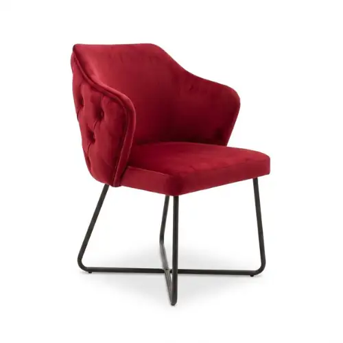 Chaise Bufalo Rouge Bordeaux Nuveart