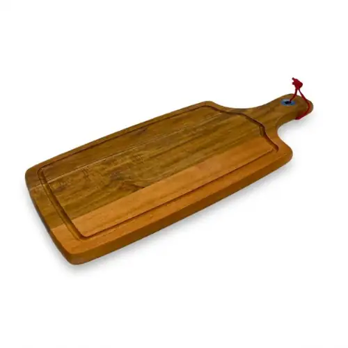 Planche à Decouper Rect en Bois avec Man