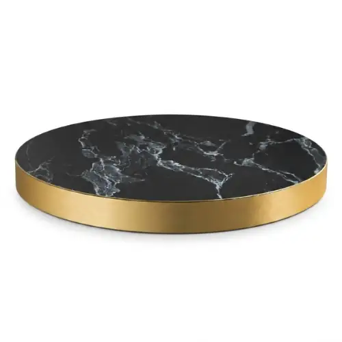 Dessus de Table Effet Marbre Noir Melami