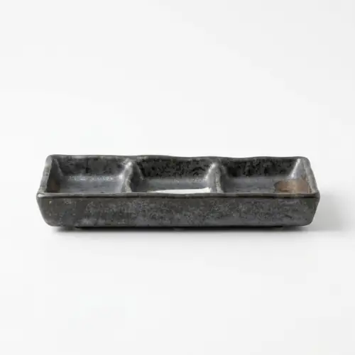 Assiette Asiatique 3 Compartiments 20×9cm