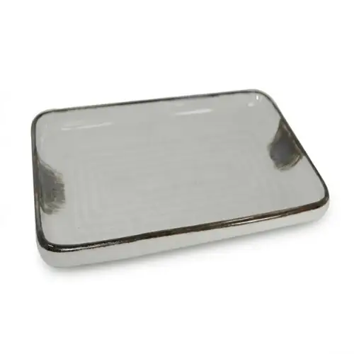 Assiette Asiatique en Porcelaine Rect 30 cm
