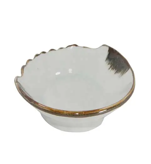 Assiette Asiatique Rond Deformee Blanc 18