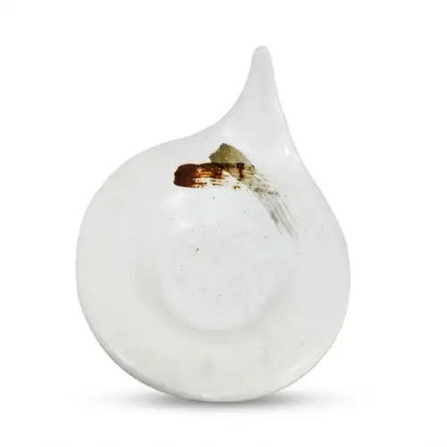 Assiette Asiatique Rond Blanc avec Poignee
