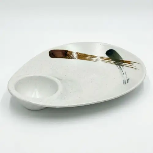 Assiette Asiatique Triangulaire 2 Comparti