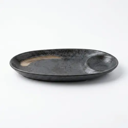 Assiette Asiatique Oval 2 Compartiments 28