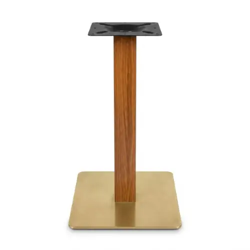 Pied Carre Tige Noir Base Gold