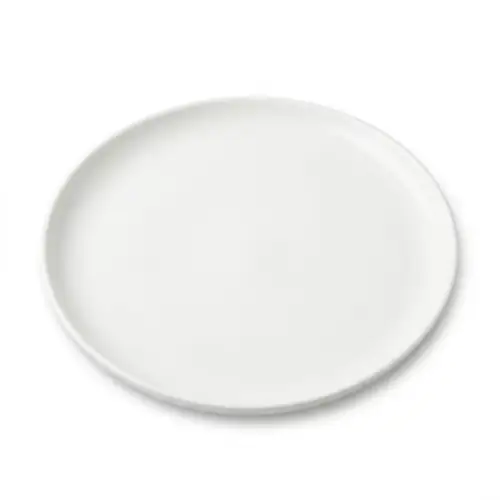 Assiette à Pizza Rond en Porcelaine Blanc