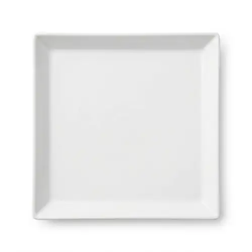 Assiette Carre en Porcelaine Blanc Ø 30.5×3