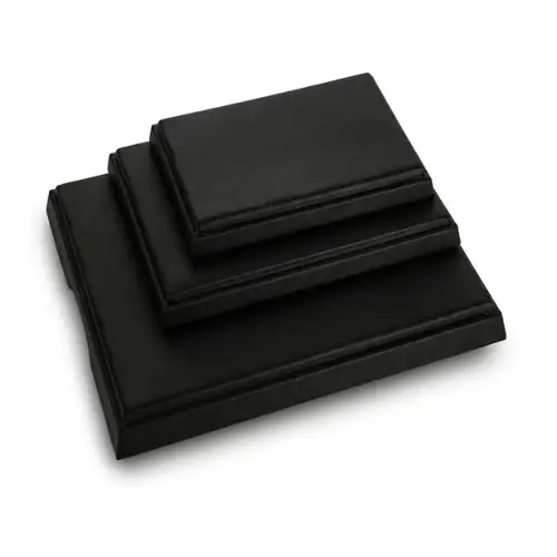 Assiette Carre Noir Mélamine 33×23×2 cm