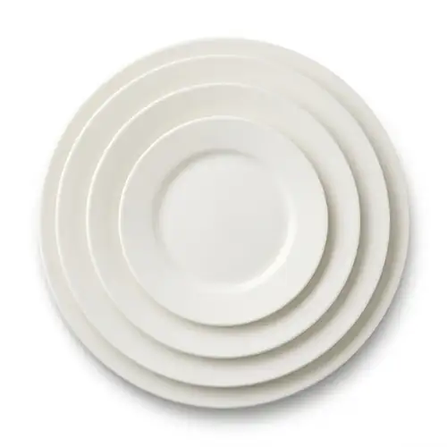 Assiette à Pain Rond en Porcelaine Blanc D