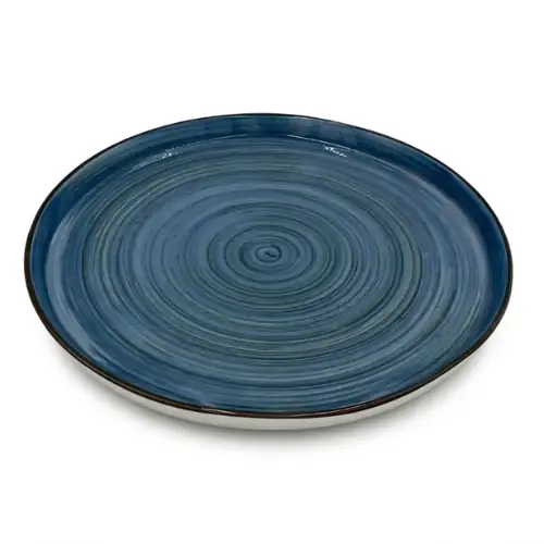 Assiette à Pizza en Porcelaine Bleue Ø 30 cm