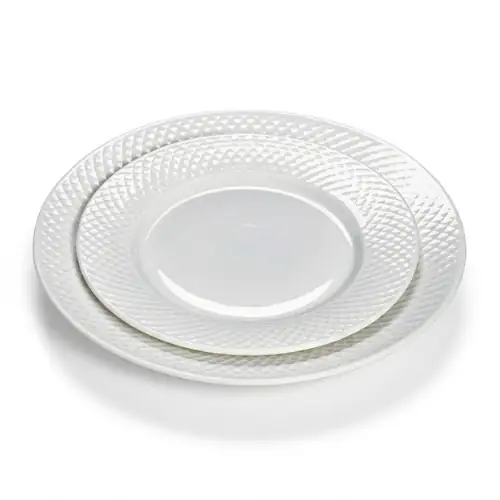 Assiette à Pain Rond en Porcelaine Blanc D