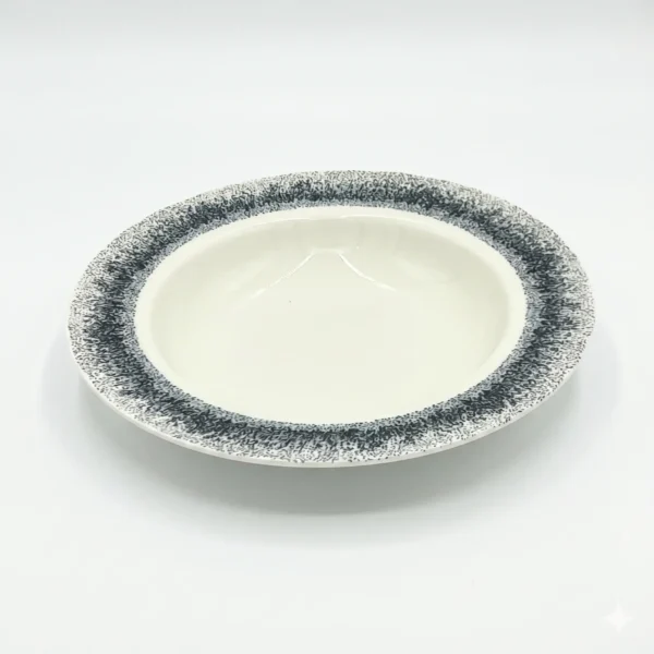 Assiette Creuse en Porcelaine Blanc Mou