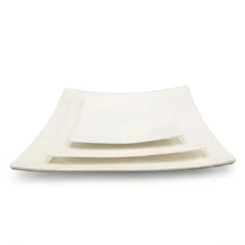 Assiette à Pain Carre en Porcelaine Blanc