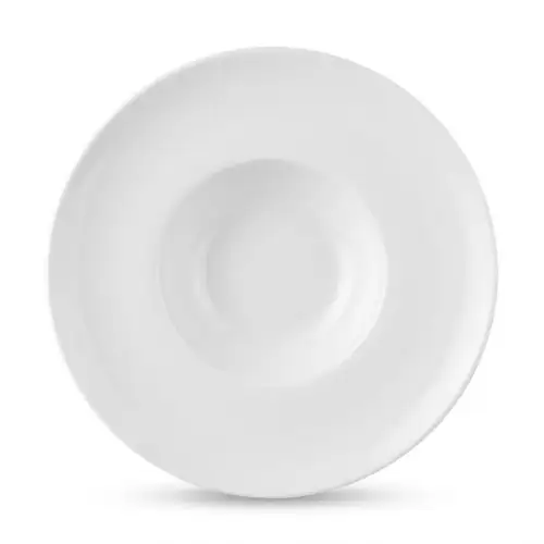 Assiette à Spaghetti en Porcelaine Blanc D