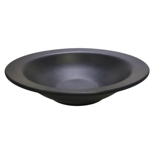 Assiette Creuse en Mélamine Noir 20.2×20.2×5