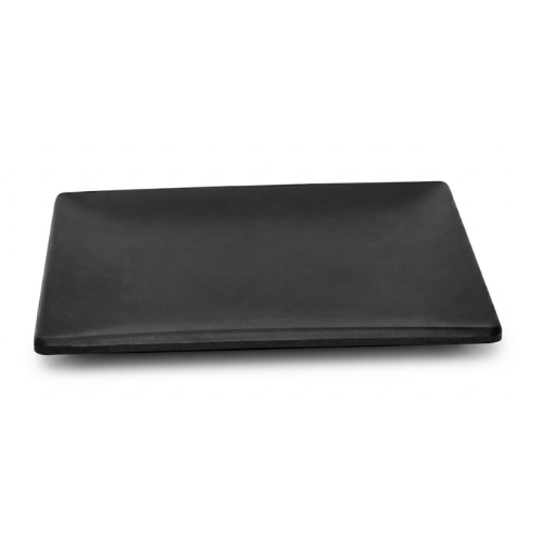 Assiette Carre en Mélamine Noir 25×25×2.6 3