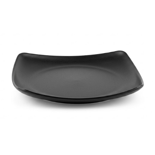 Assiette Carre en Mélamine Noir 24×24 285 g