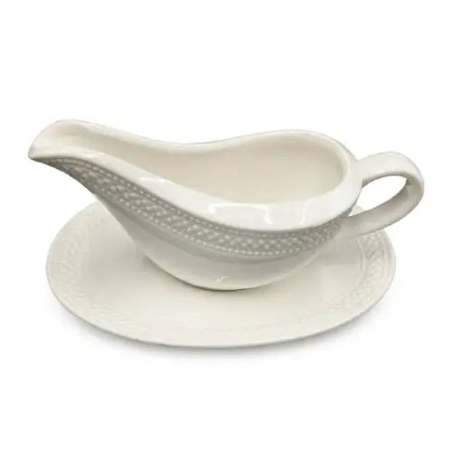 Sauciere avec sous Tasse en Porcelaine