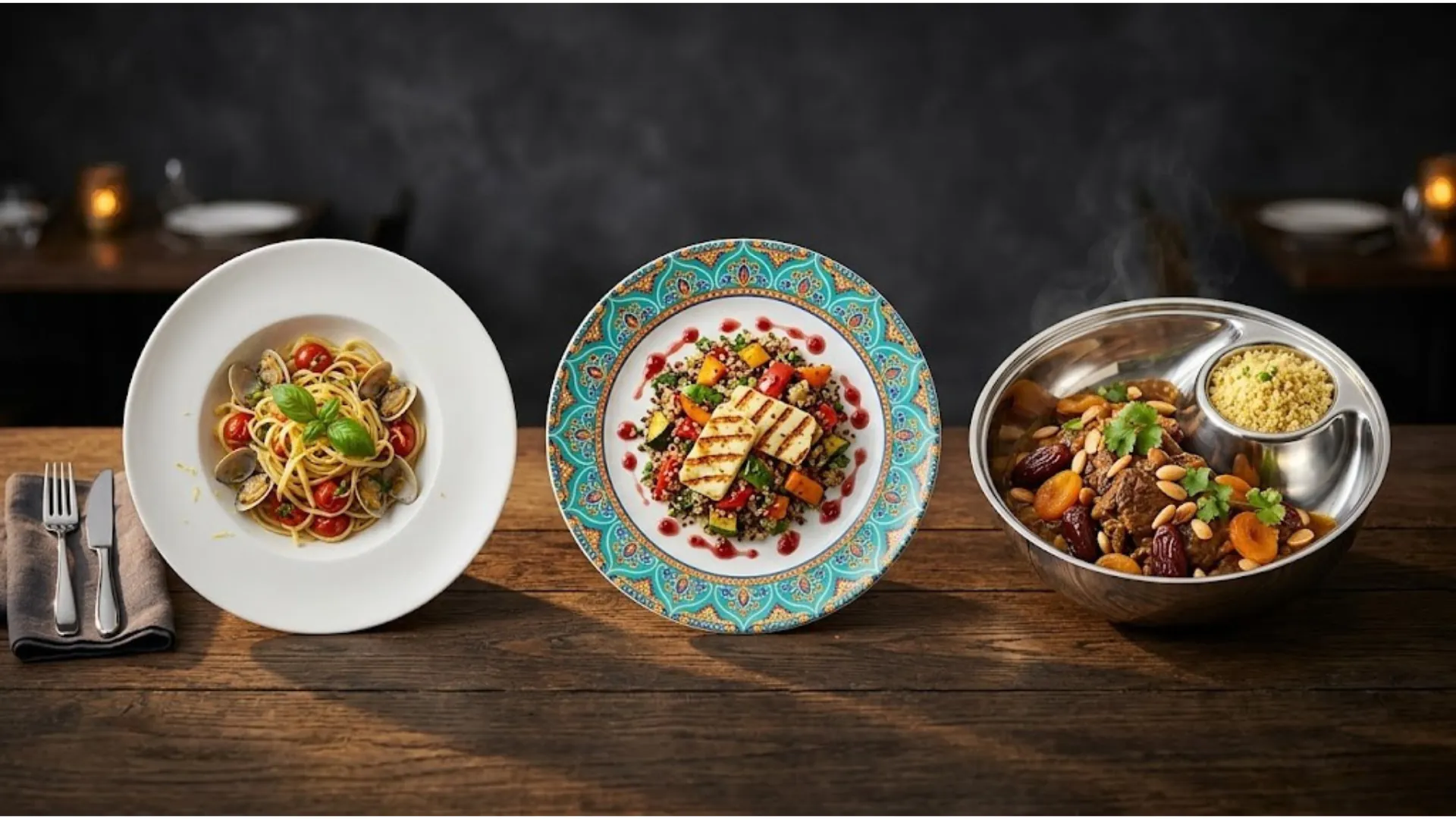 Comparatif vaisselle porcelaine mélamine inox pour restaurants Maroc