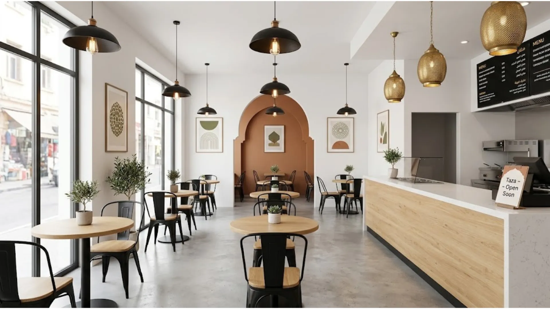 Mobilier professionnel pour snack et fast-food au Maroc - tables et chaises